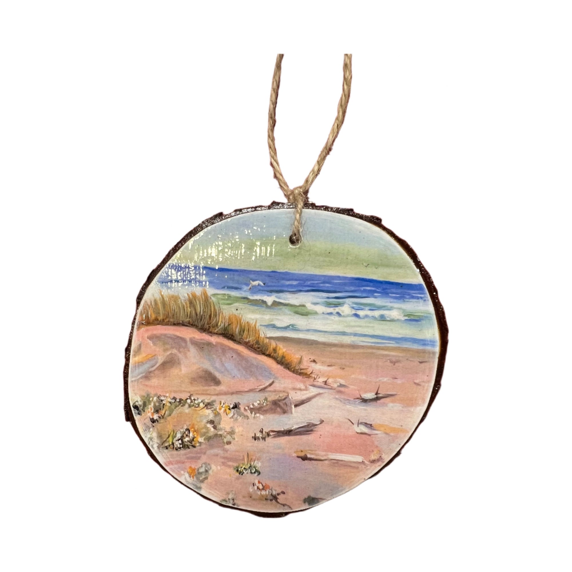 Local Artist Wood Ornament - Zinnias Gift Boutique