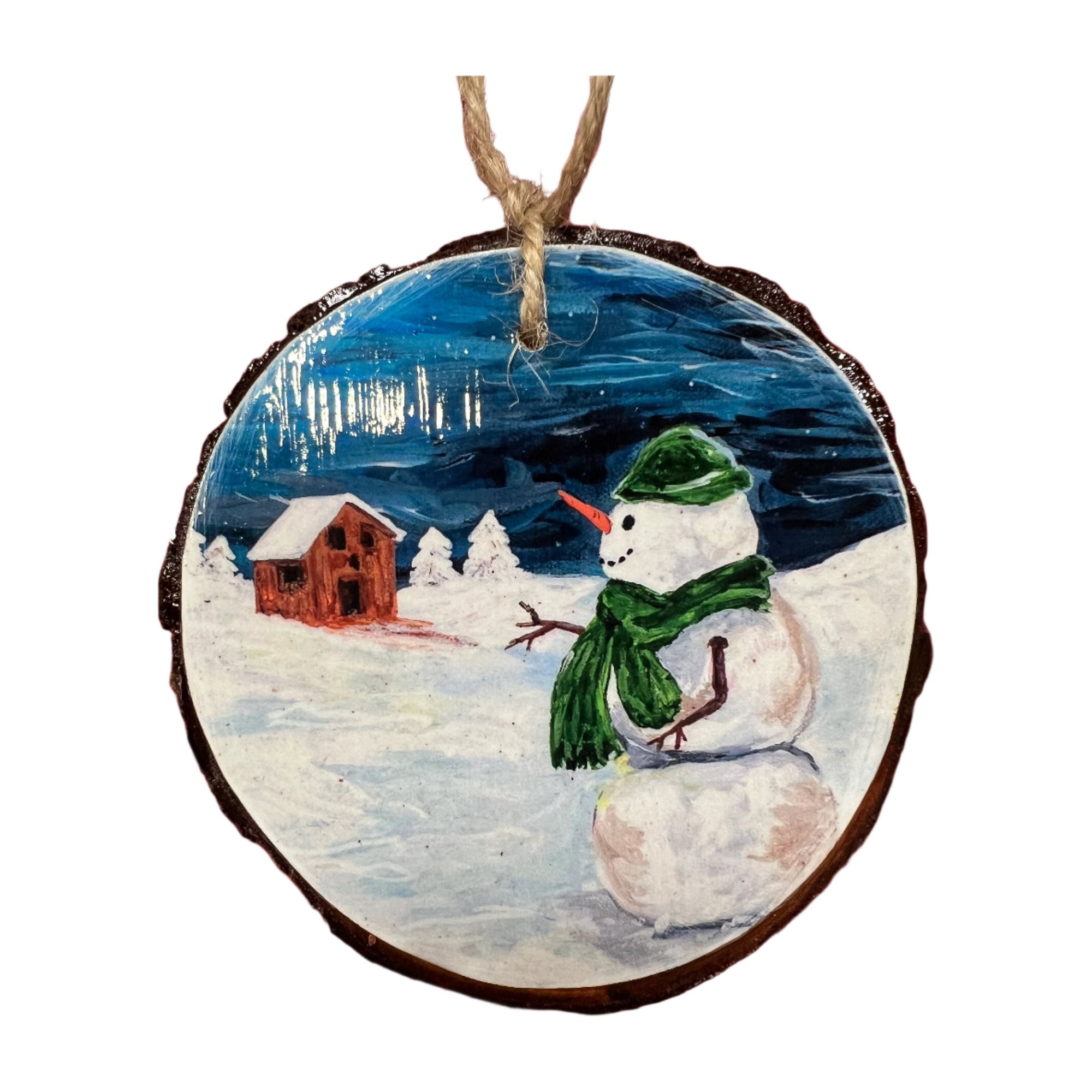 Local Artist Wood Ornament - Zinnias Gift Boutique