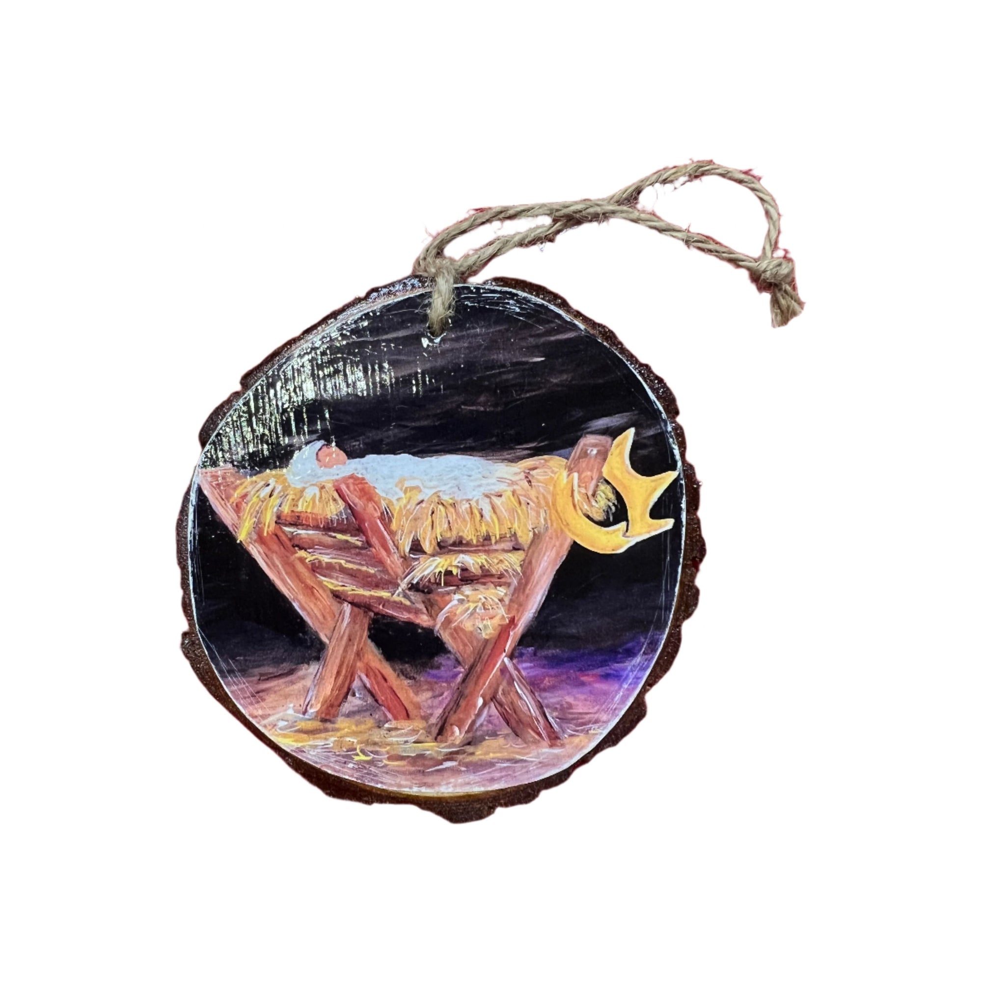 Local Artist Wood Ornament - Zinnias Gift Boutique