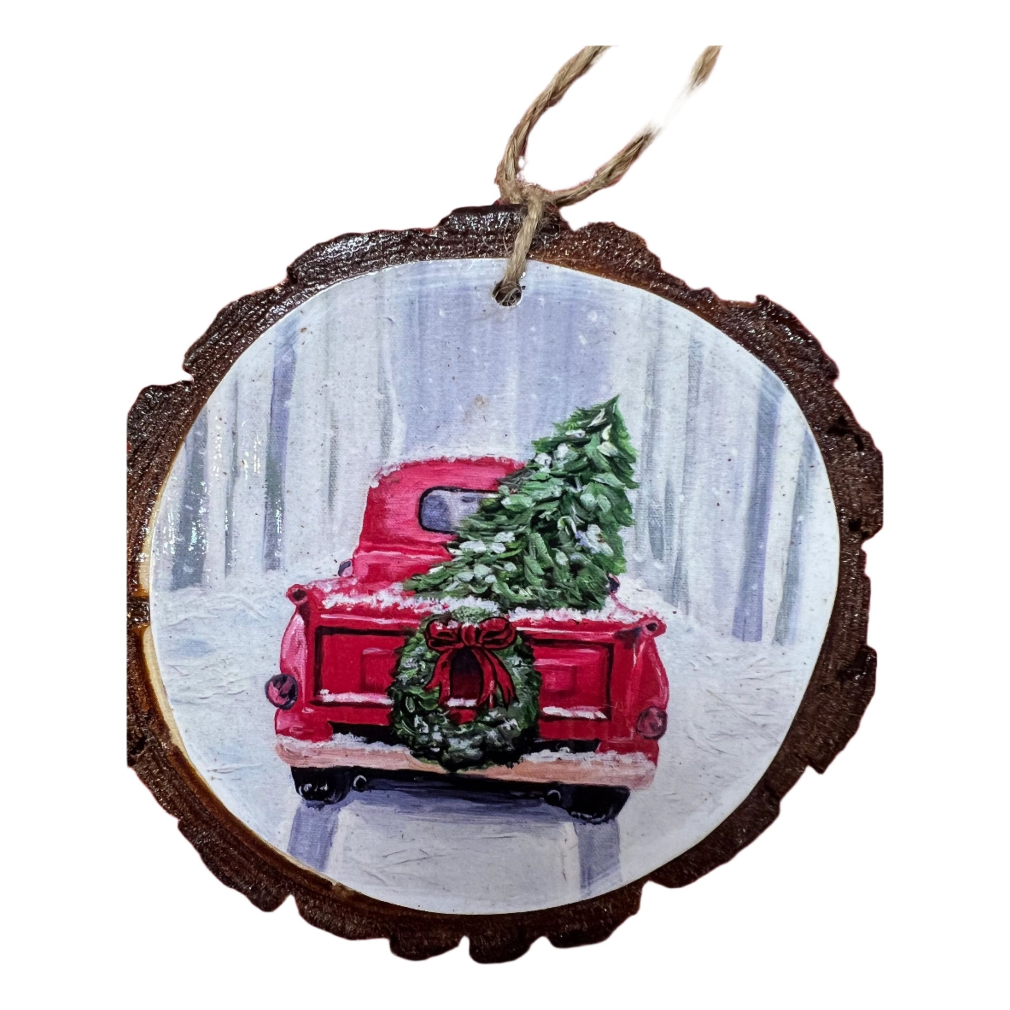 Local Artist Wood Ornament - Zinnias Gift Boutique