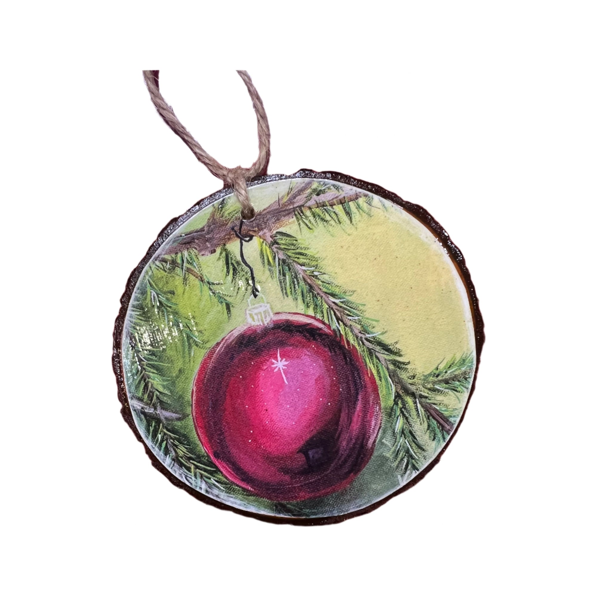 Local Artist Wood Ornament - Zinnias Gift Boutique