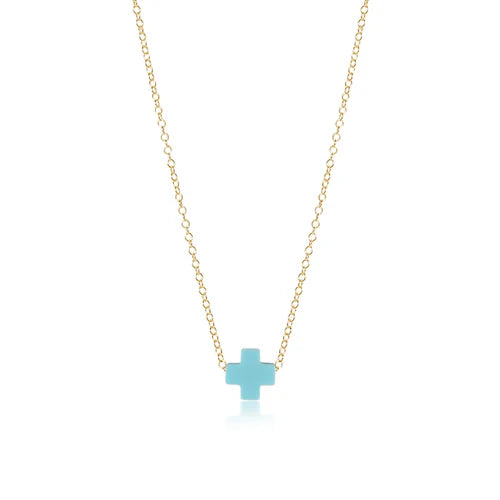 14&quot; Necklace Gold - Signature Cross - Zinnias Gift Boutique