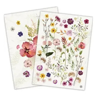 Pressed Flowers Kitchen Towel Set - Zinnias Gift Boutique
