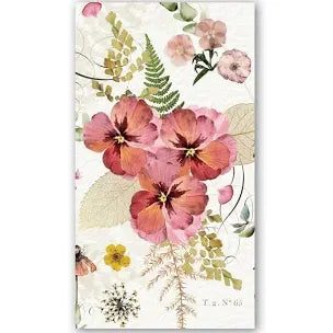 Pressed Flowers Hostess Napkin - Zinnias Gift Boutique