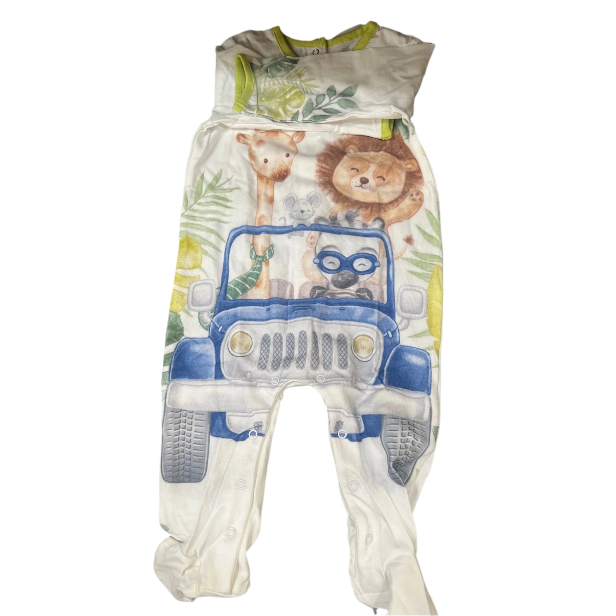 Jungle Jeep Footie - Zinnias Gift Boutique