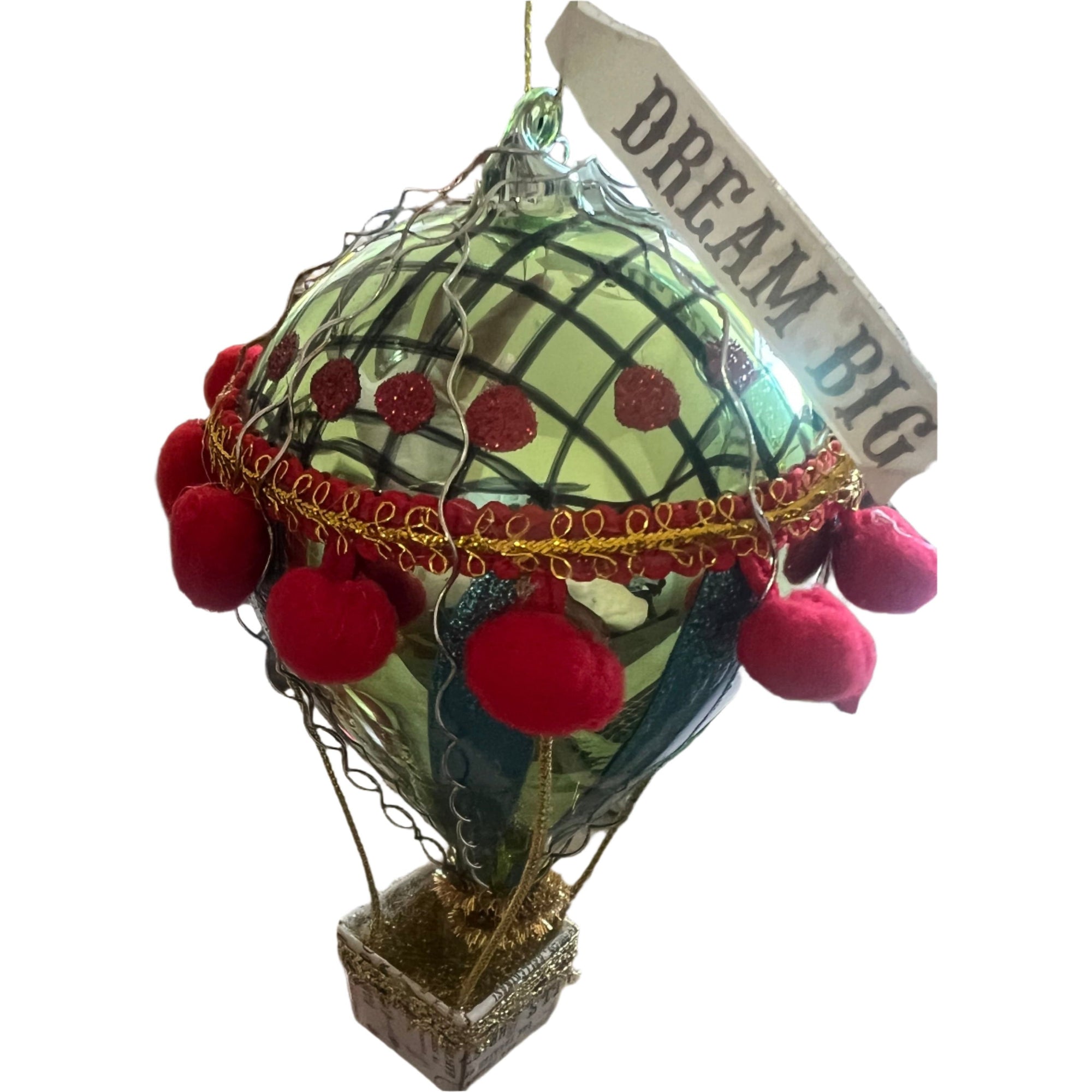 Dream Big Hot Air Balloon Ornament - Zinnias Gift Boutique
