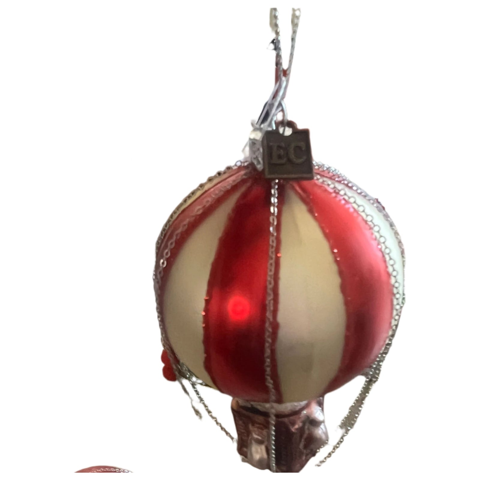 Glass Hot air balloon ornament - Zinnias Gift Boutique