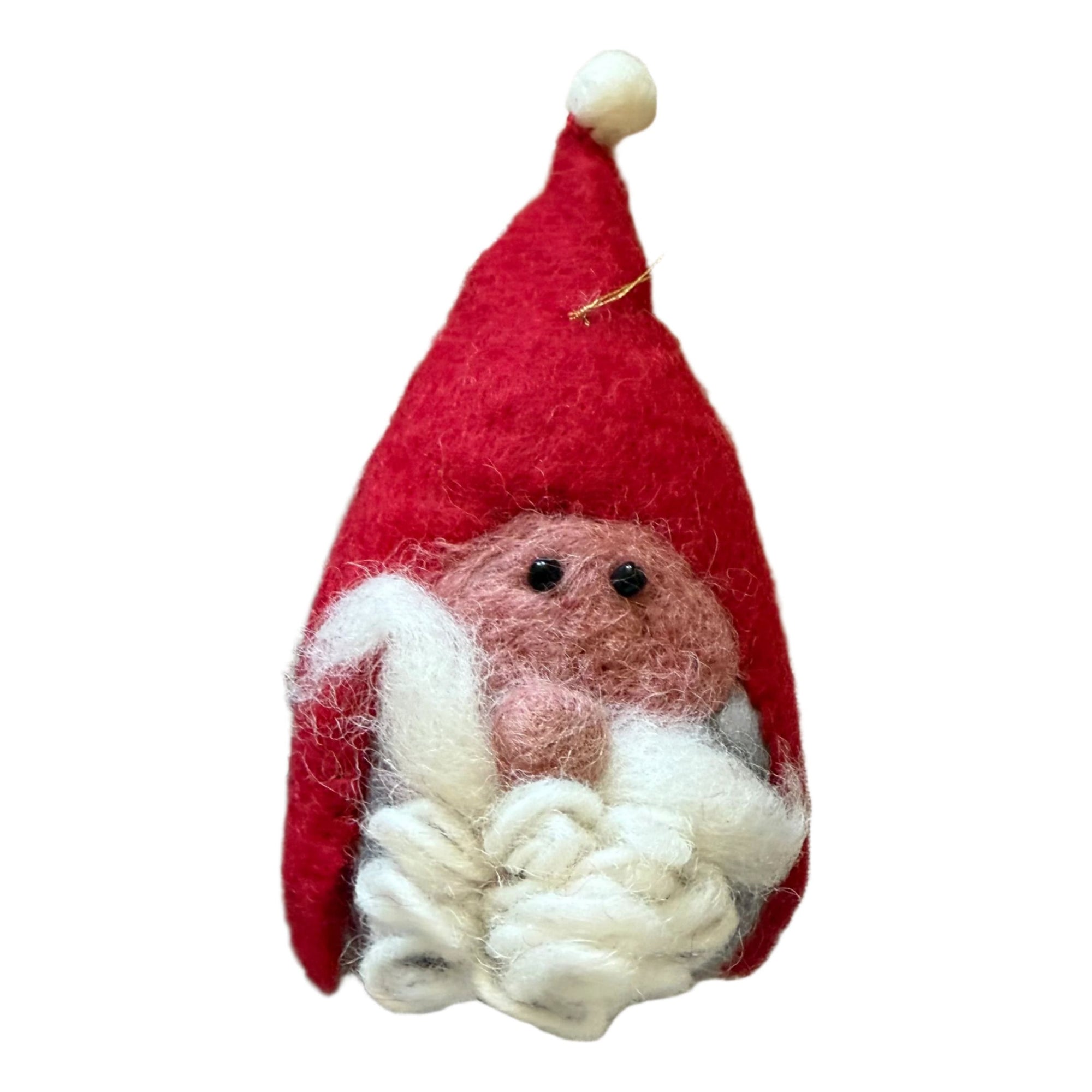 Wool Ornament Gnome Santa - Zinnias Gift Boutique