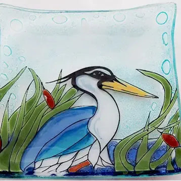 Fused glass trinket dish - Zinnias Gift Boutique