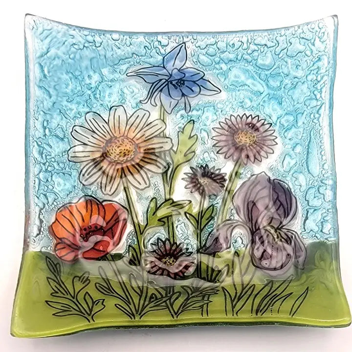 Fused glass trinket dish - Zinnias Gift Boutique