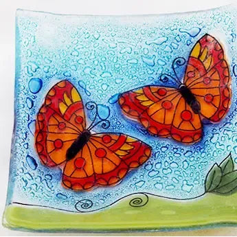 Fused glass trinket dish - Zinnias Gift Boutique