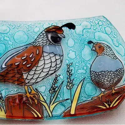 Fused glass trinket dish - Zinnias Gift Boutique