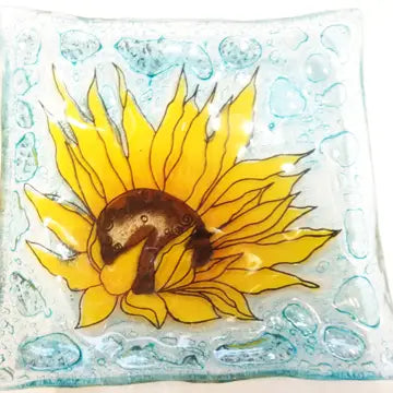 Fused glass trinket dish - Zinnias Gift Boutique