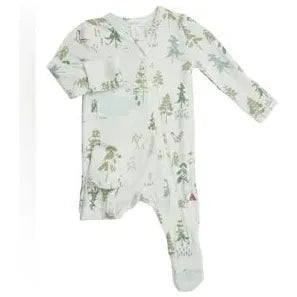 Romper 2 way zipper Tahoe trees - Zinnias Gift Boutique