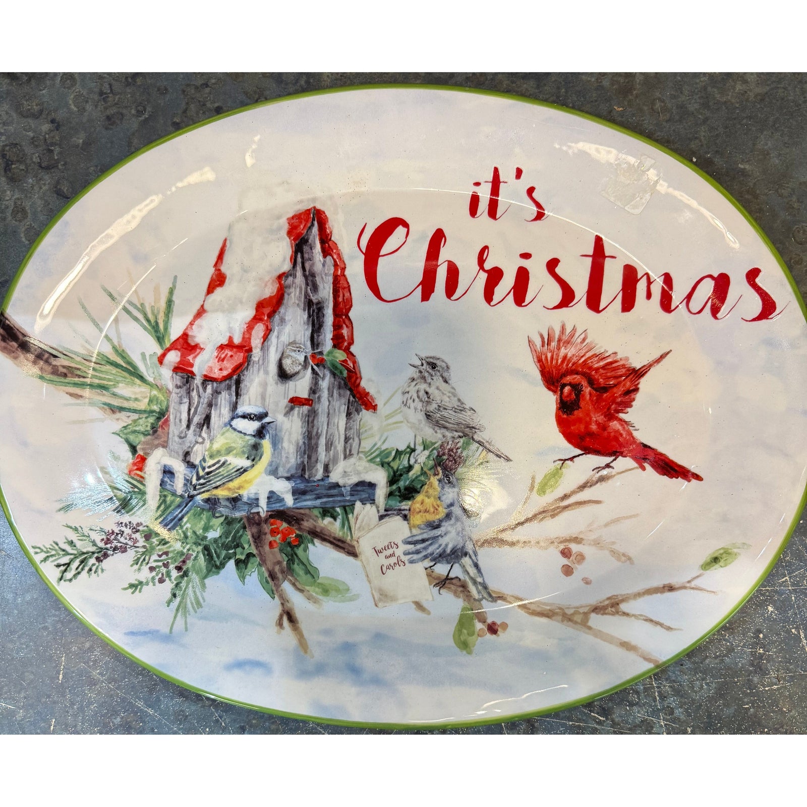 Serving Platter Its Christmas Bird - Zinnias Gift Boutique