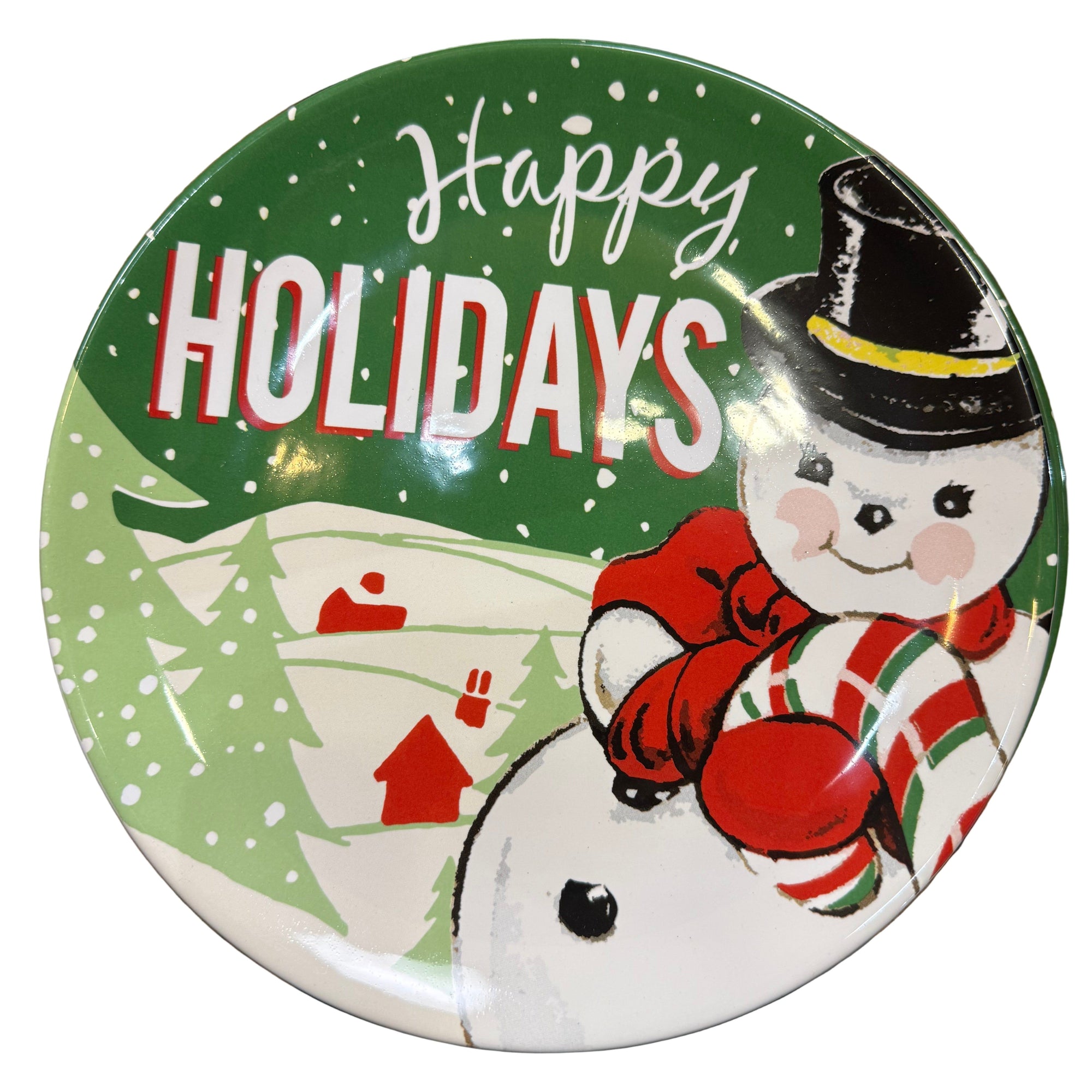 Vintage Holiday Plate 9" - Zinnias Gift Boutique