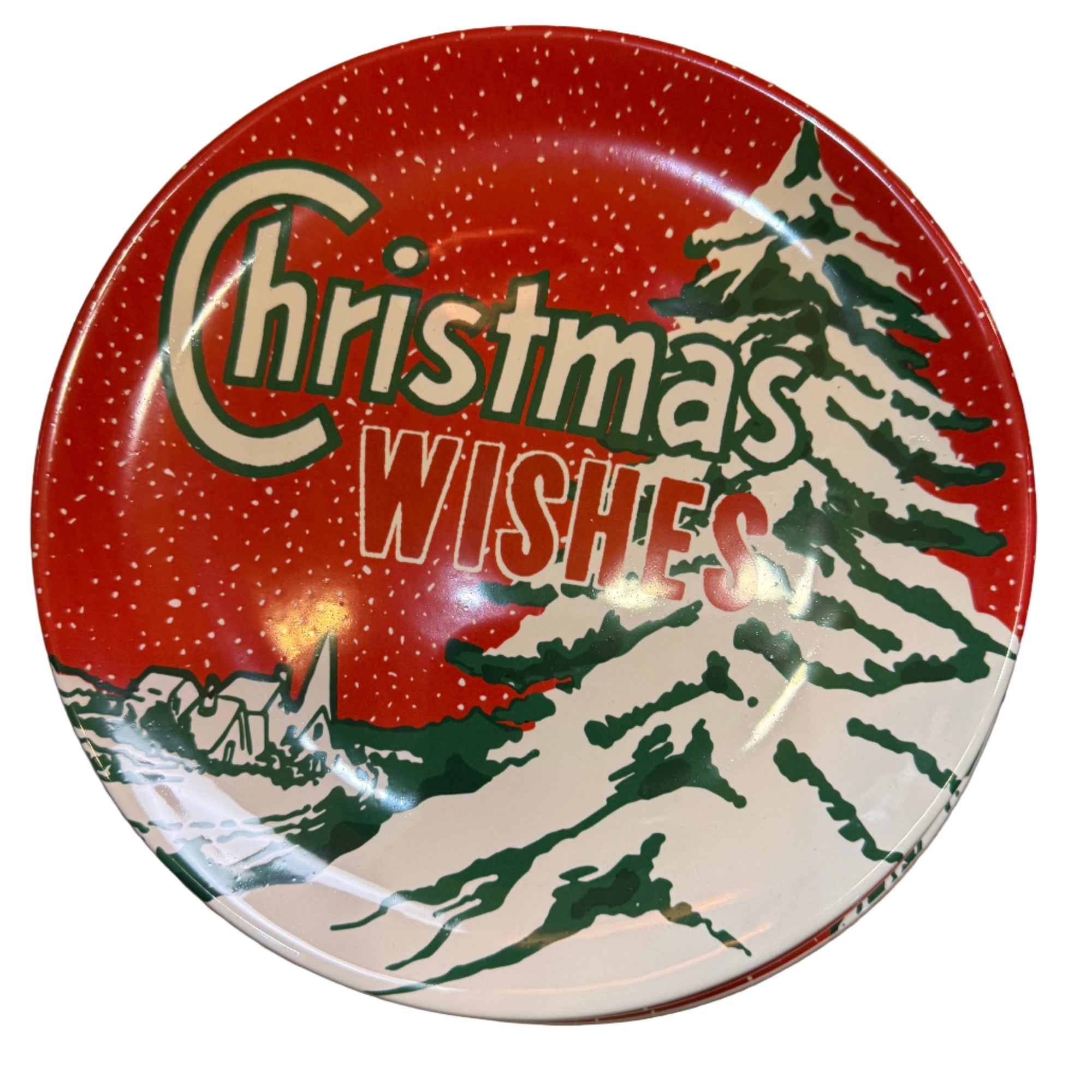 Vintage Holiday Plate 9" - Zinnias Gift Boutique