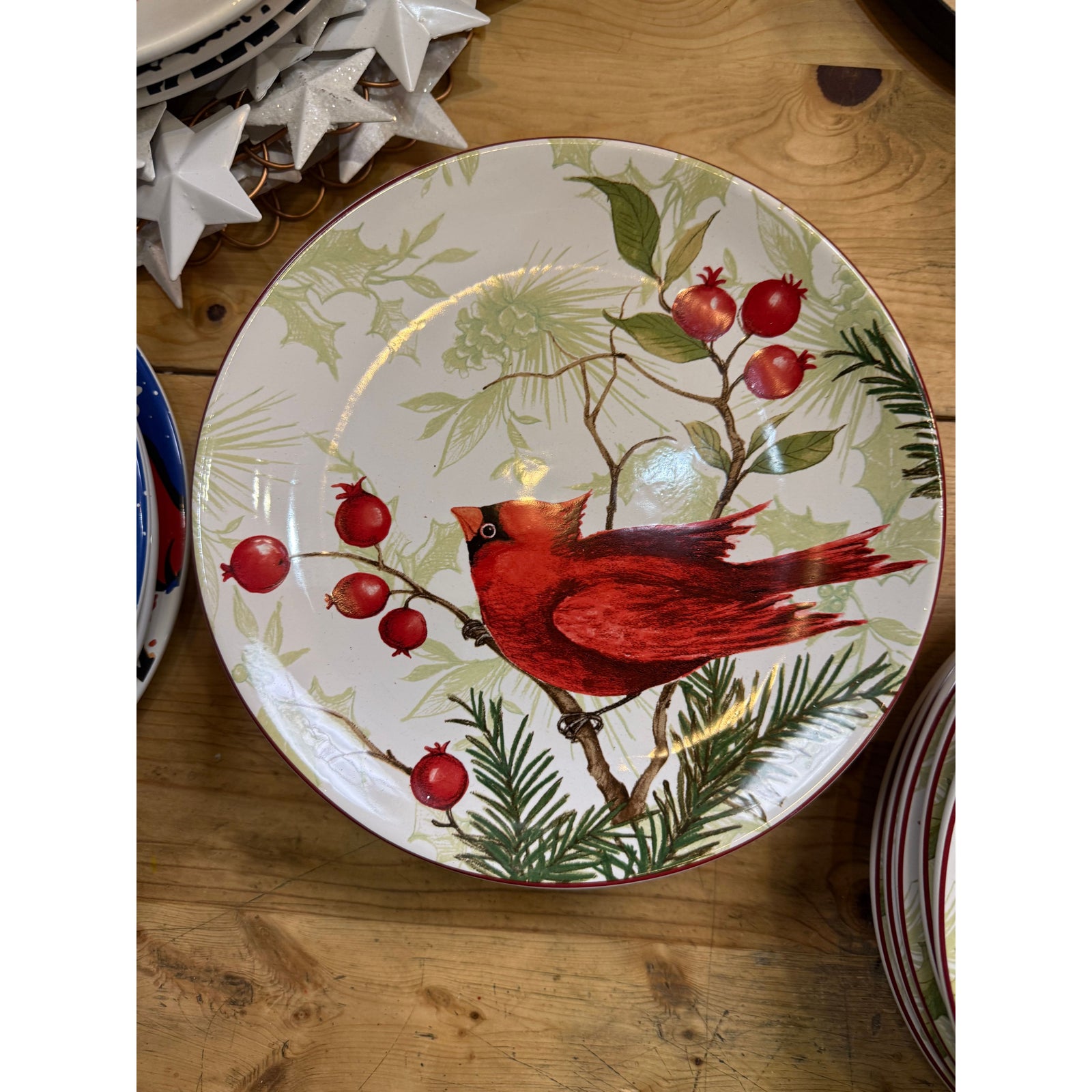 Cardinal Plate 9" - Zinnias Gift Boutique