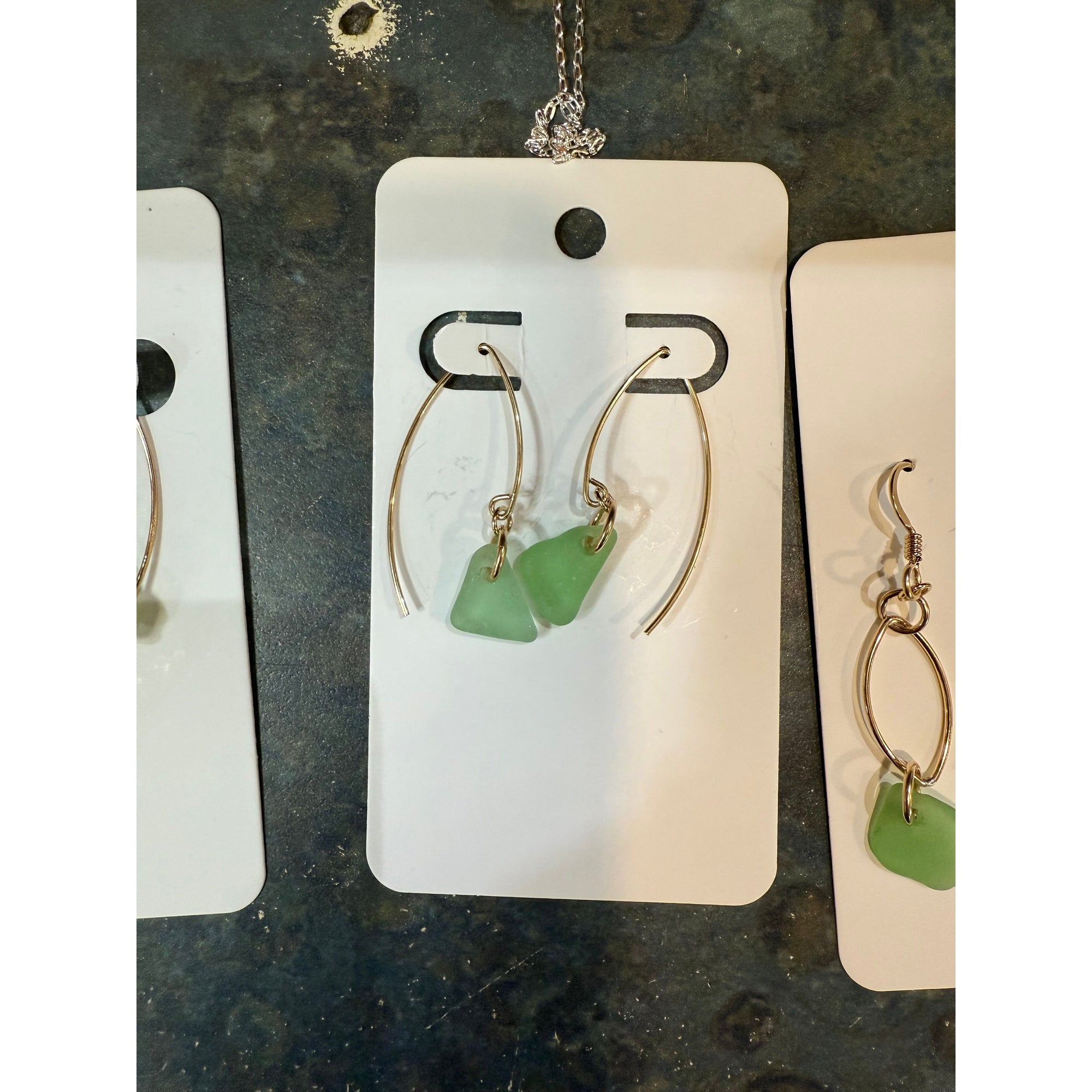 Sea Glass earring Local Artisan - Zinnias Gift Boutique