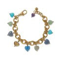 One Heart Multi Heart Bead Link Bracelet - Zinnias Gift Boutique