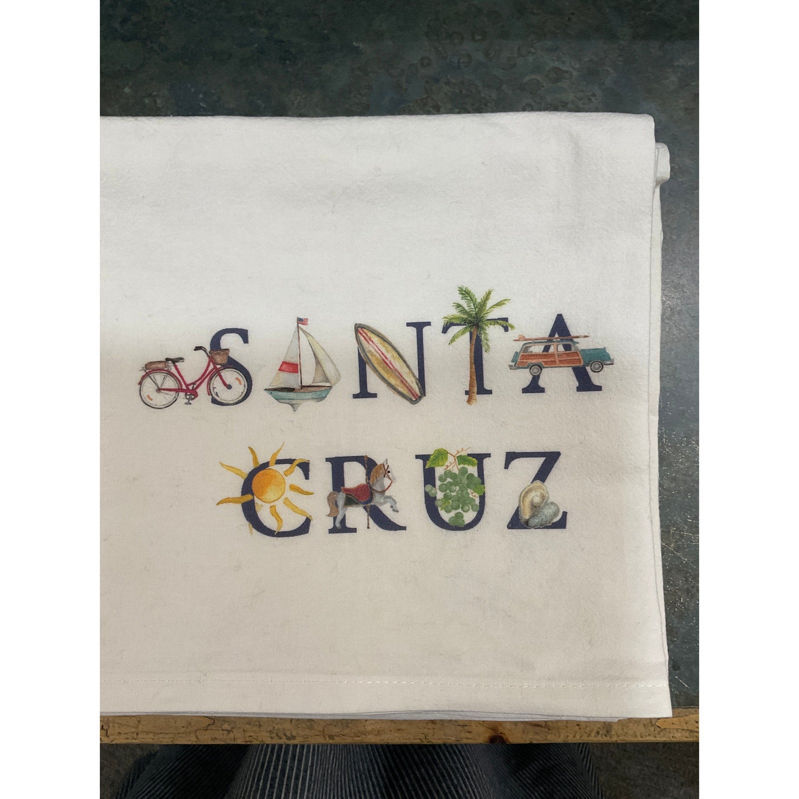 Santa Cruz Flour Sack Towel Zinnias Exclusive - Zinnias Gift Boutique