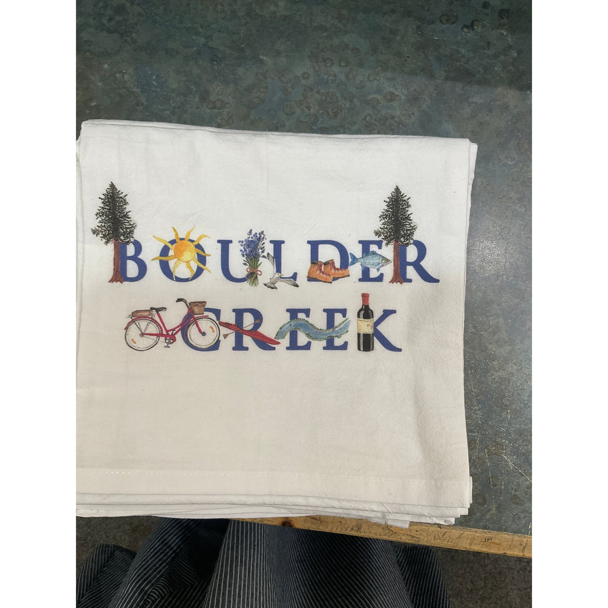 Boulder Creek Flour Sack Towel Zinnias Exclusive