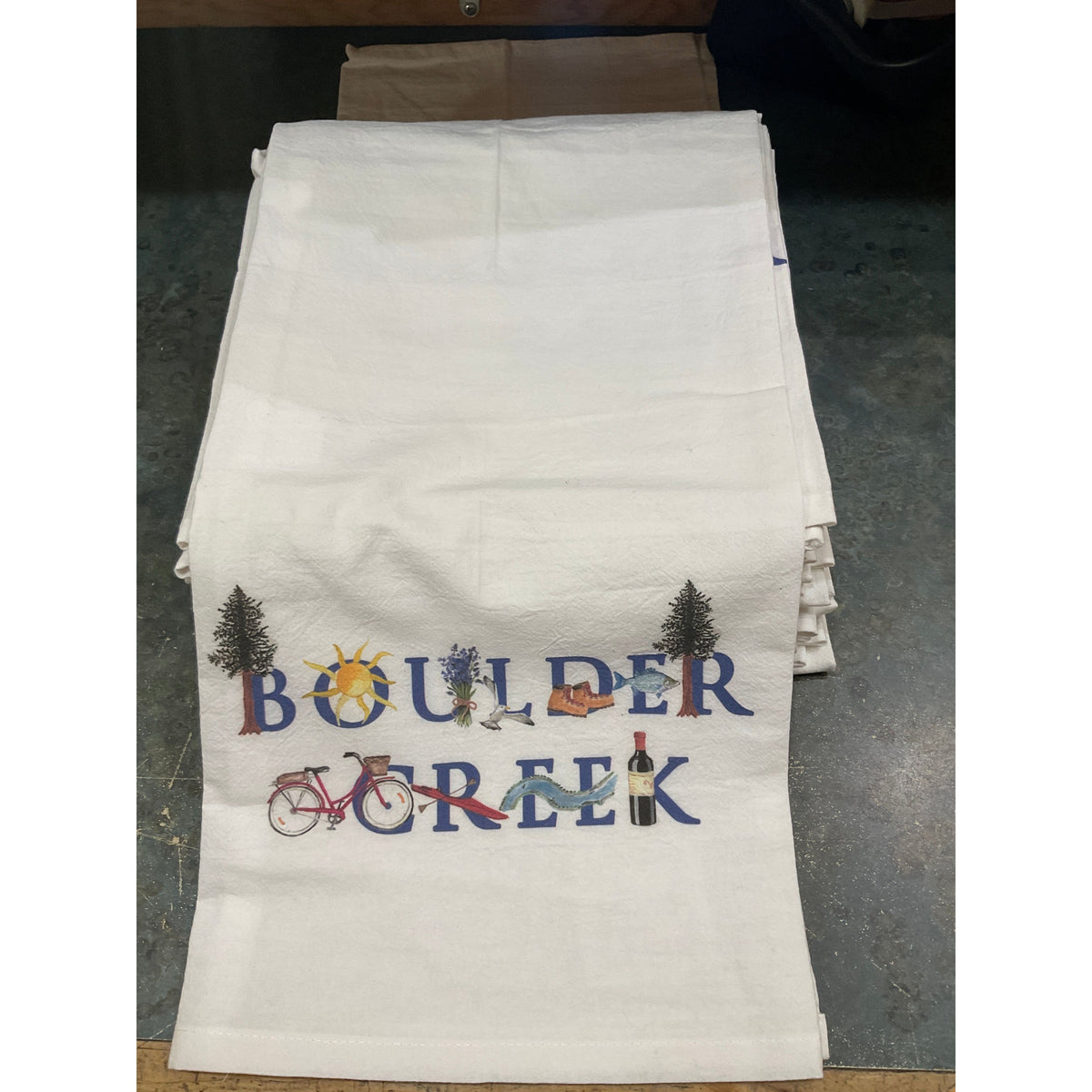 Boulder Creek Flour Sack Towel Zinnias Exclusive