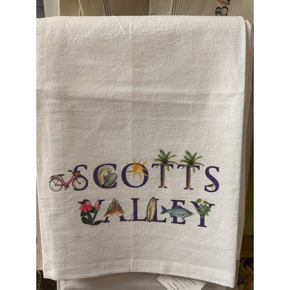 Scotts Valley Tea Towel Zinnias Exclusive