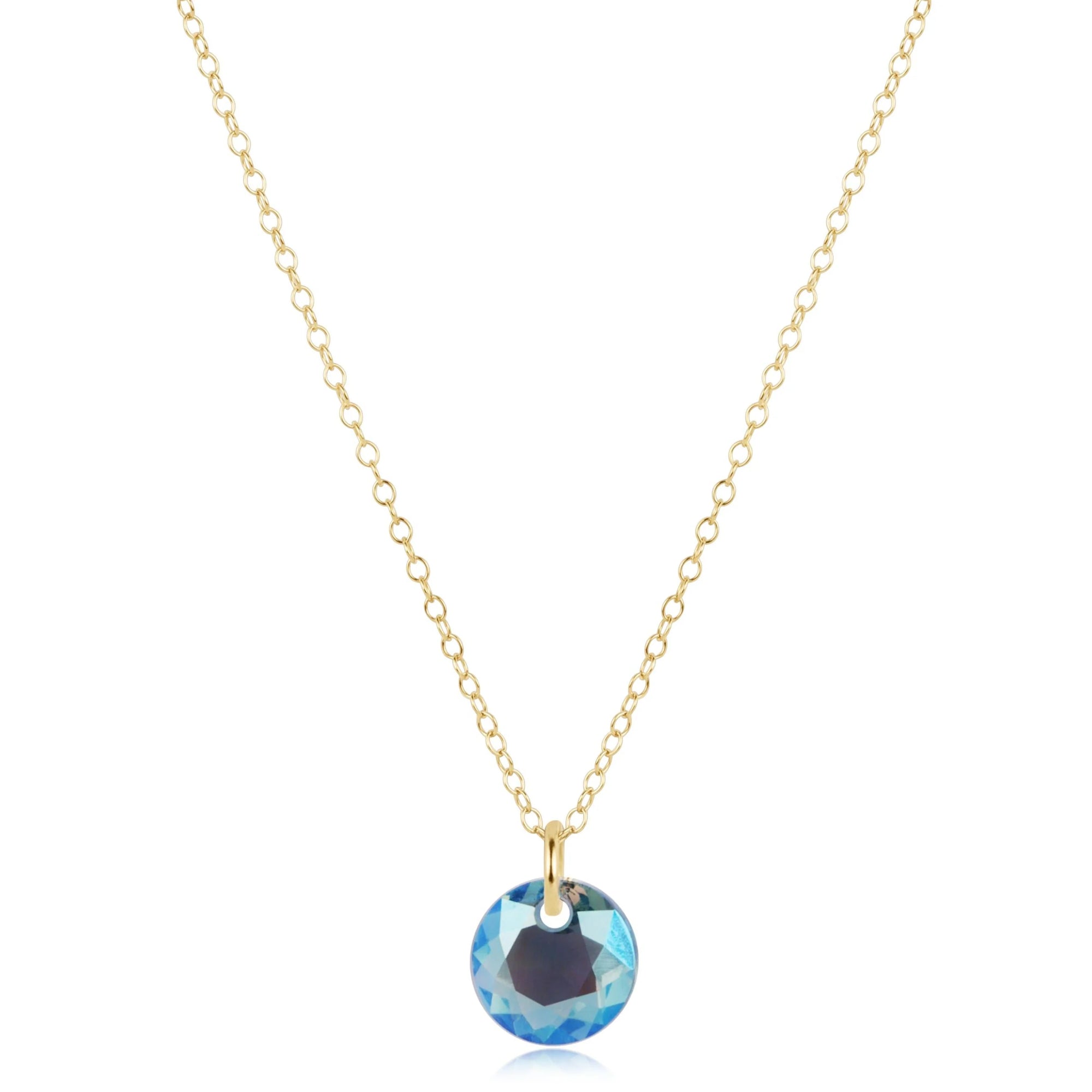 16" necklace gold - reflection small charm