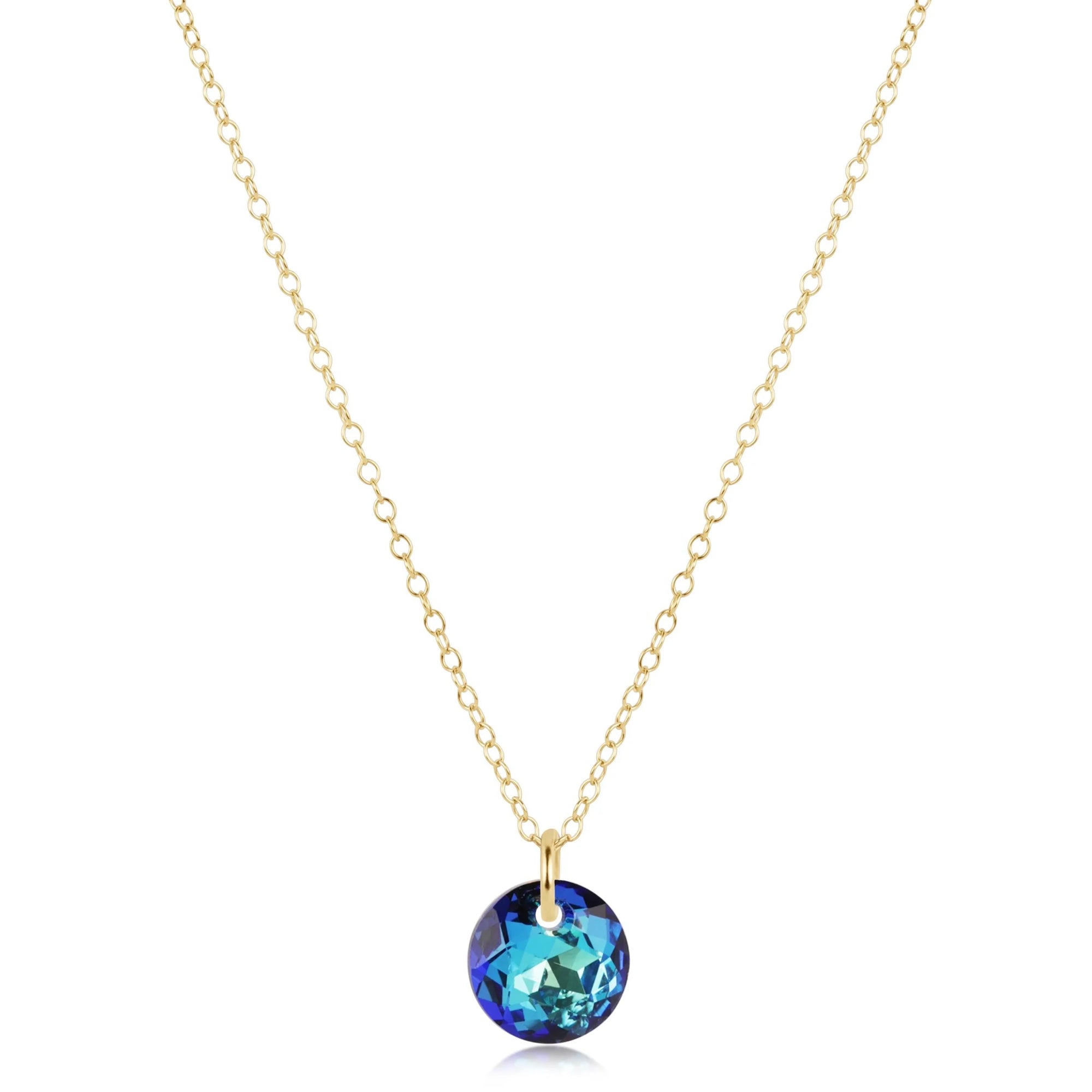 16" necklace gold - reflection small charm