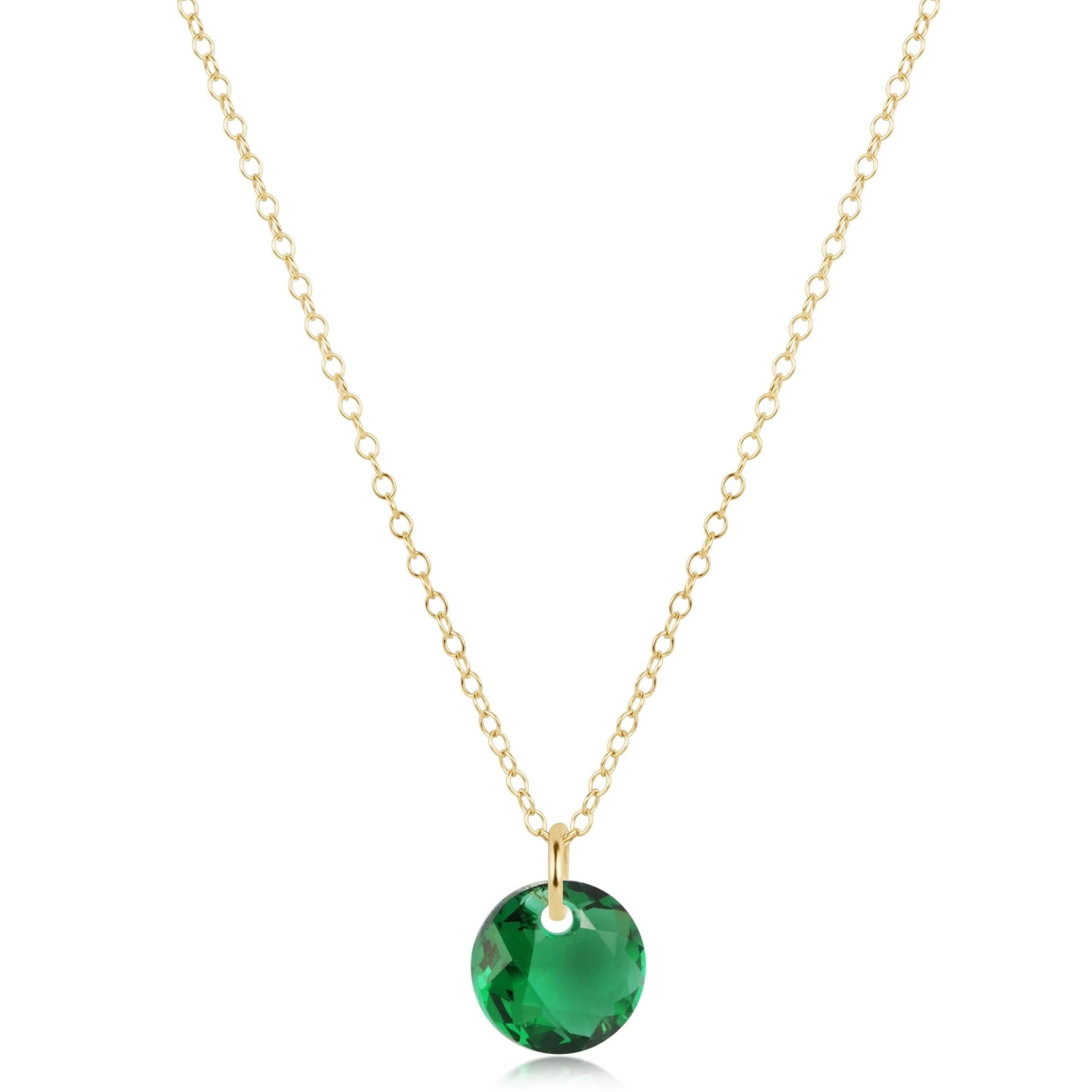 16" necklace gold - reflection small charm
