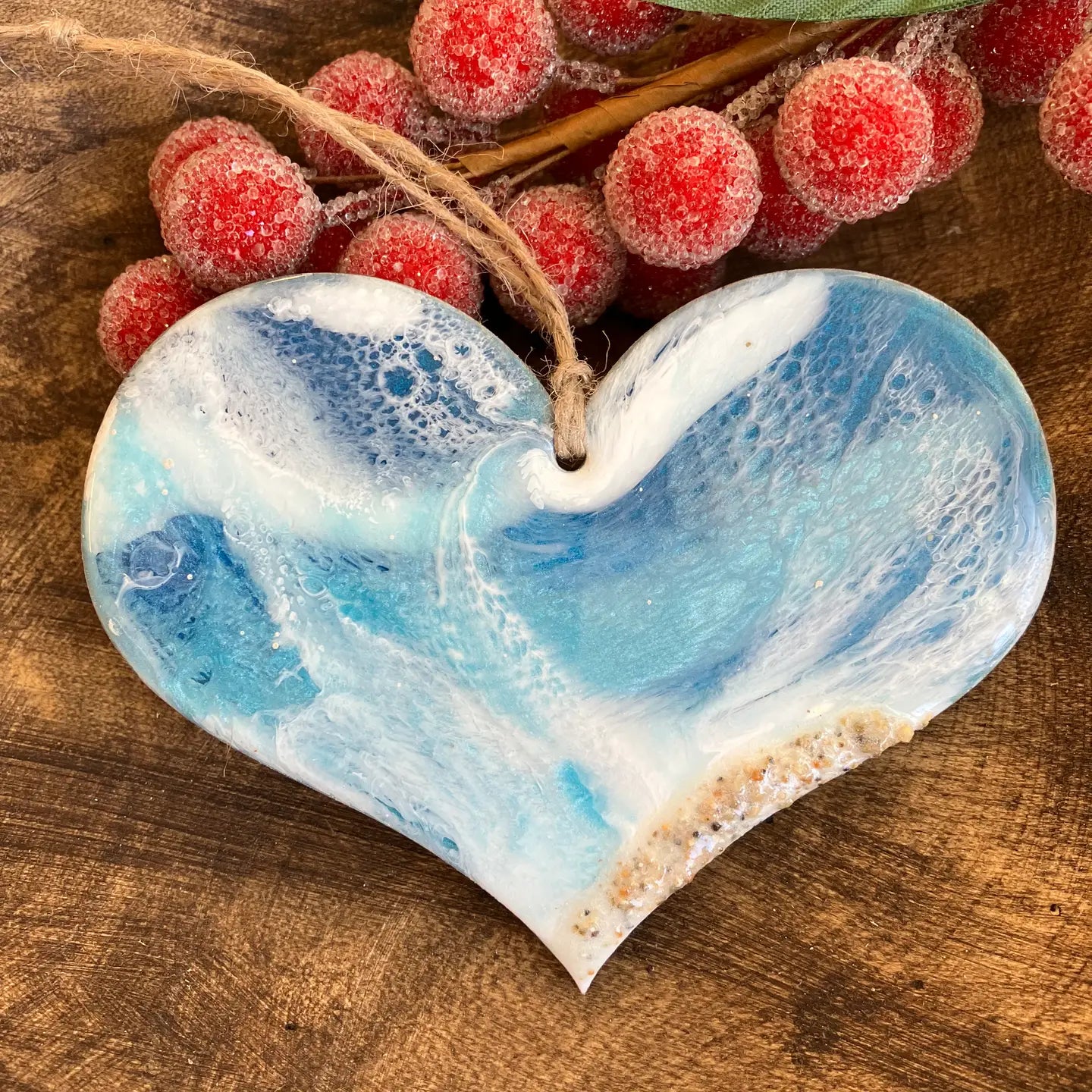 Heart Beach Ornament - Zinnias Gift Boutique