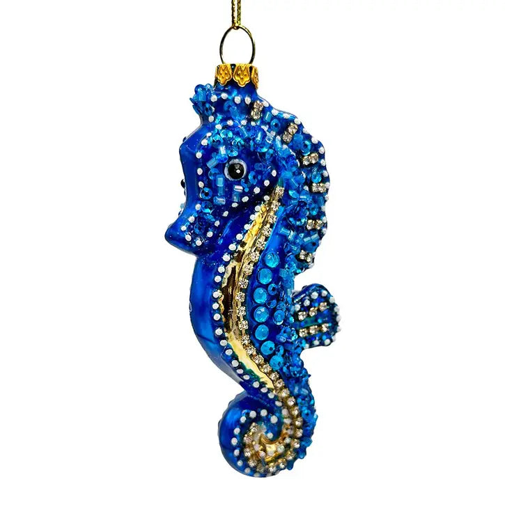 Exotic Seahorse Glass Ornament - Zinnias Gift Boutique