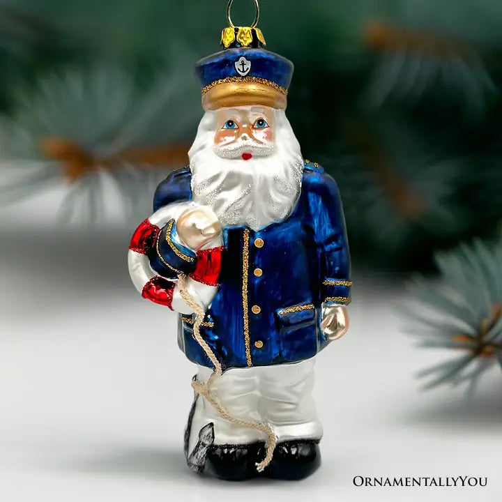 Santa the Ship Captain Ornament