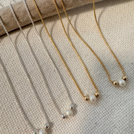 Surf Floating Pearl Necklace - Zinnias Gift Boutique