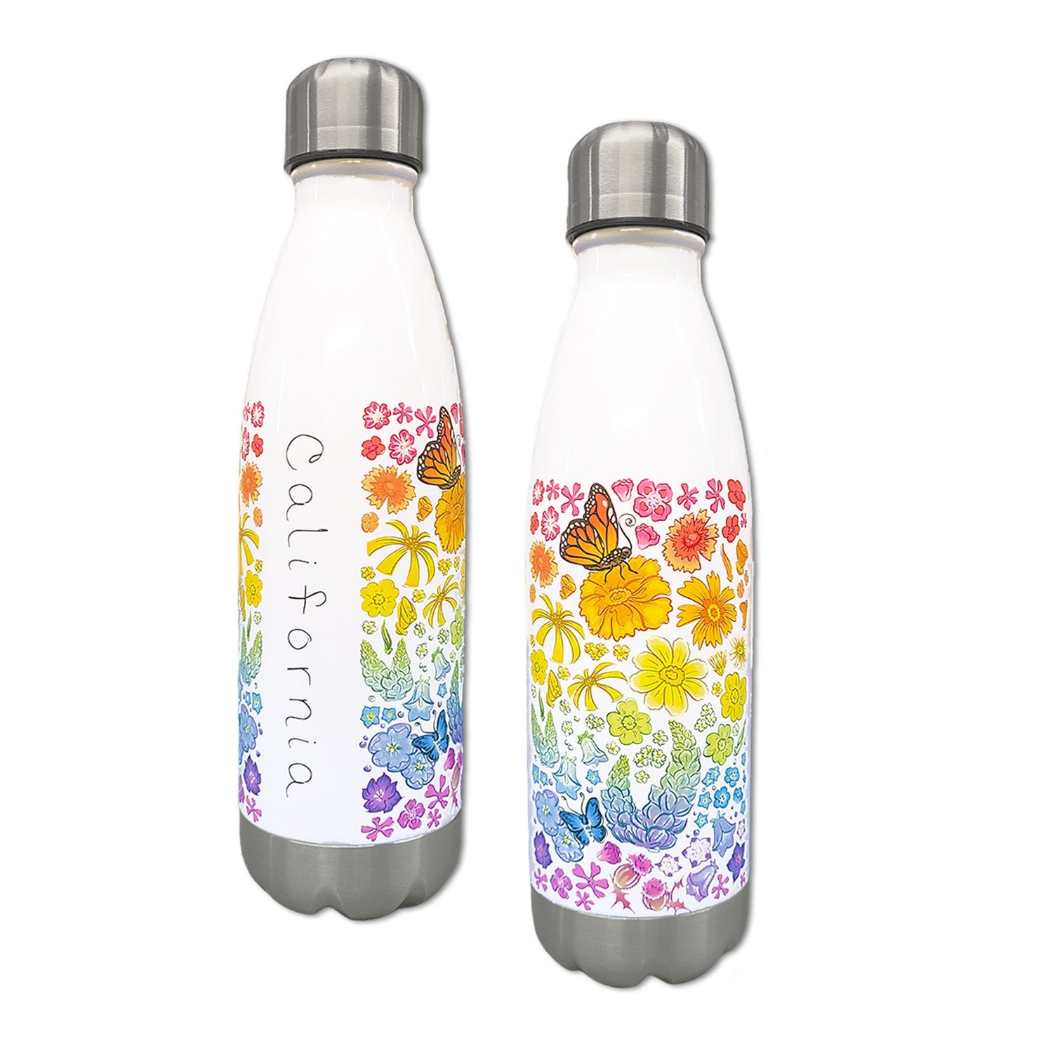 CA Floral Field Water Bottle - Zinnias Gift Boutique