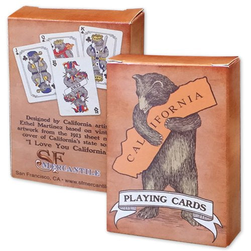 CA Bear Hug Playing Cards - Zinnias Gift Boutique