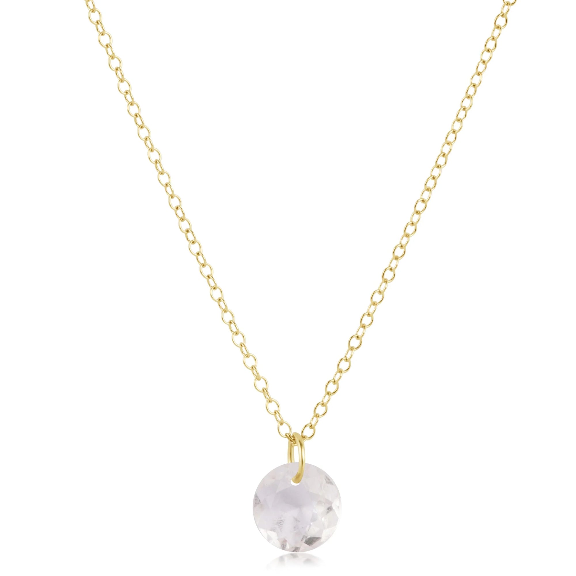 16" necklace gold - reflection small charm