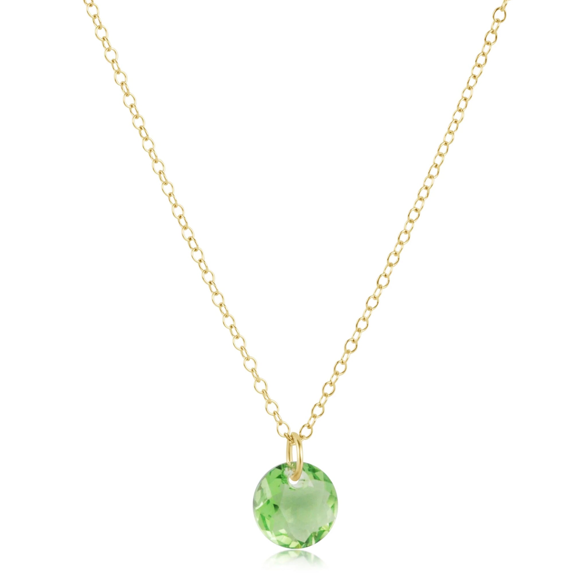 16" necklace gold - reflection small charm