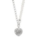 Contempo Heart Pearl Charm Nec - Zinnias Gift Boutique