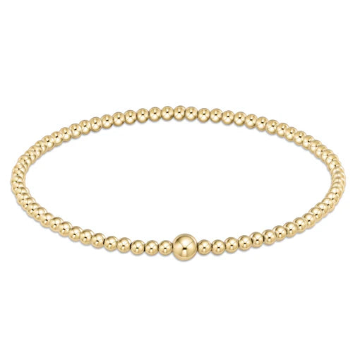 Classic Gold 3mm Bead Bangle - Zinnias Gift Boutique