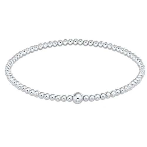 Classic Sterling 3mm Bead Bangle - Zinnias Gift Boutique