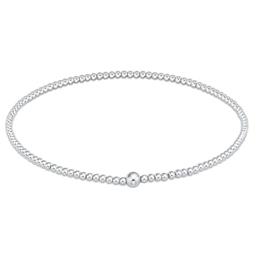 Classic Sterling 2mm Bead Bangle - Zinnias Gift Boutique