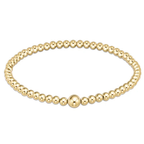 Classic Gold 4mm Bead Bangle - Zinnias Gift Boutique