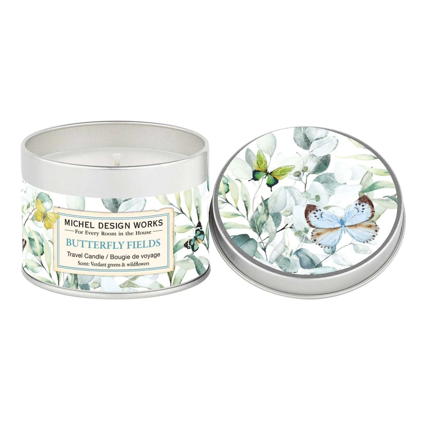 Butterfly Fields Travel Tin Candle - Zinnias Gift Boutique
