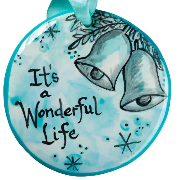 Hand‑Painted Ceramic Ornament - Zinnias Gift Boutique