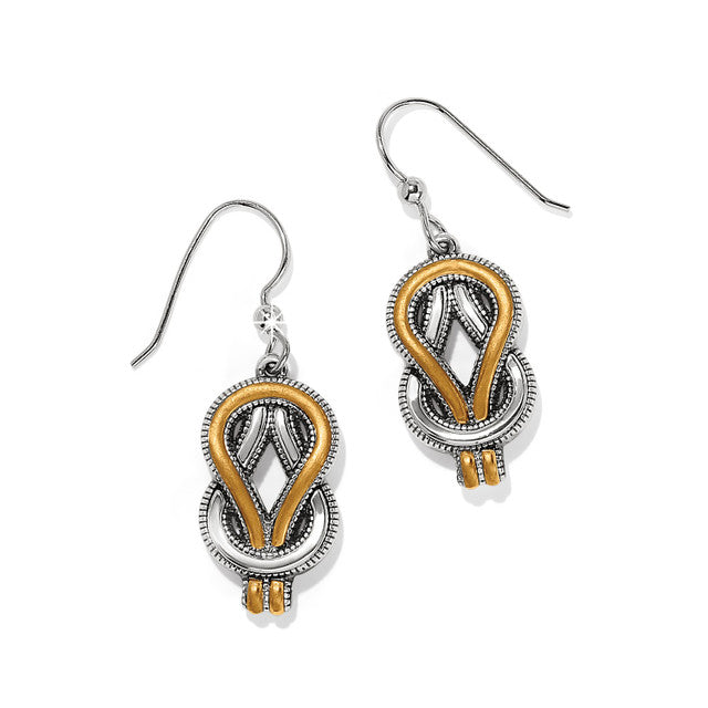 Interlok Harmony Two Tone French Wire Earrings - Zinnias Gift Boutique