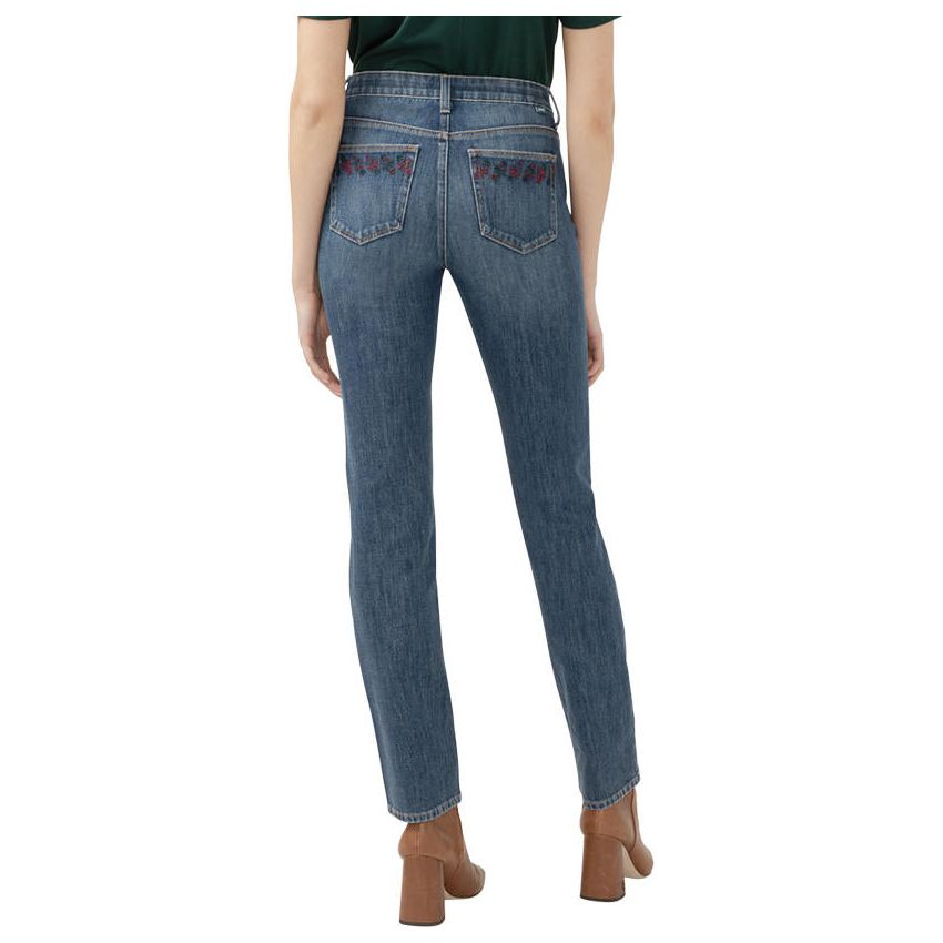 Ruby Mid Rise Straight Leg - Jardin Blue - Zinnias Gift Boutique