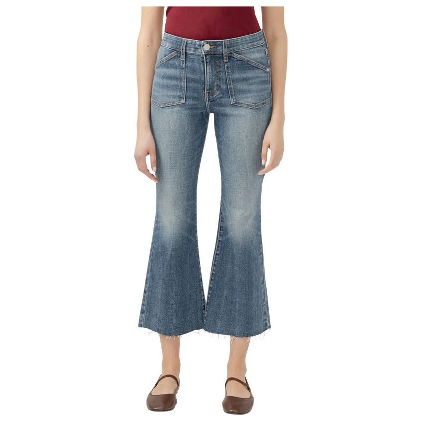 Kait Kick Flare Mid Rise - Parisian Blue - Zinnias Gift Boutique