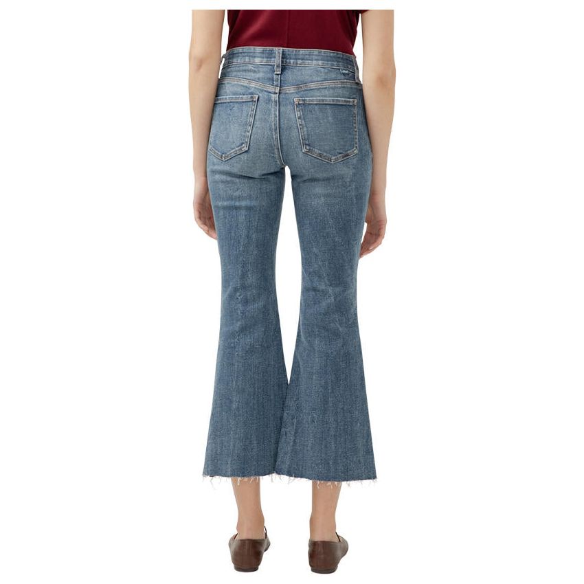 Kait Kick Flare Mid Rise - Parisian Blue - Zinnias Gift Boutique